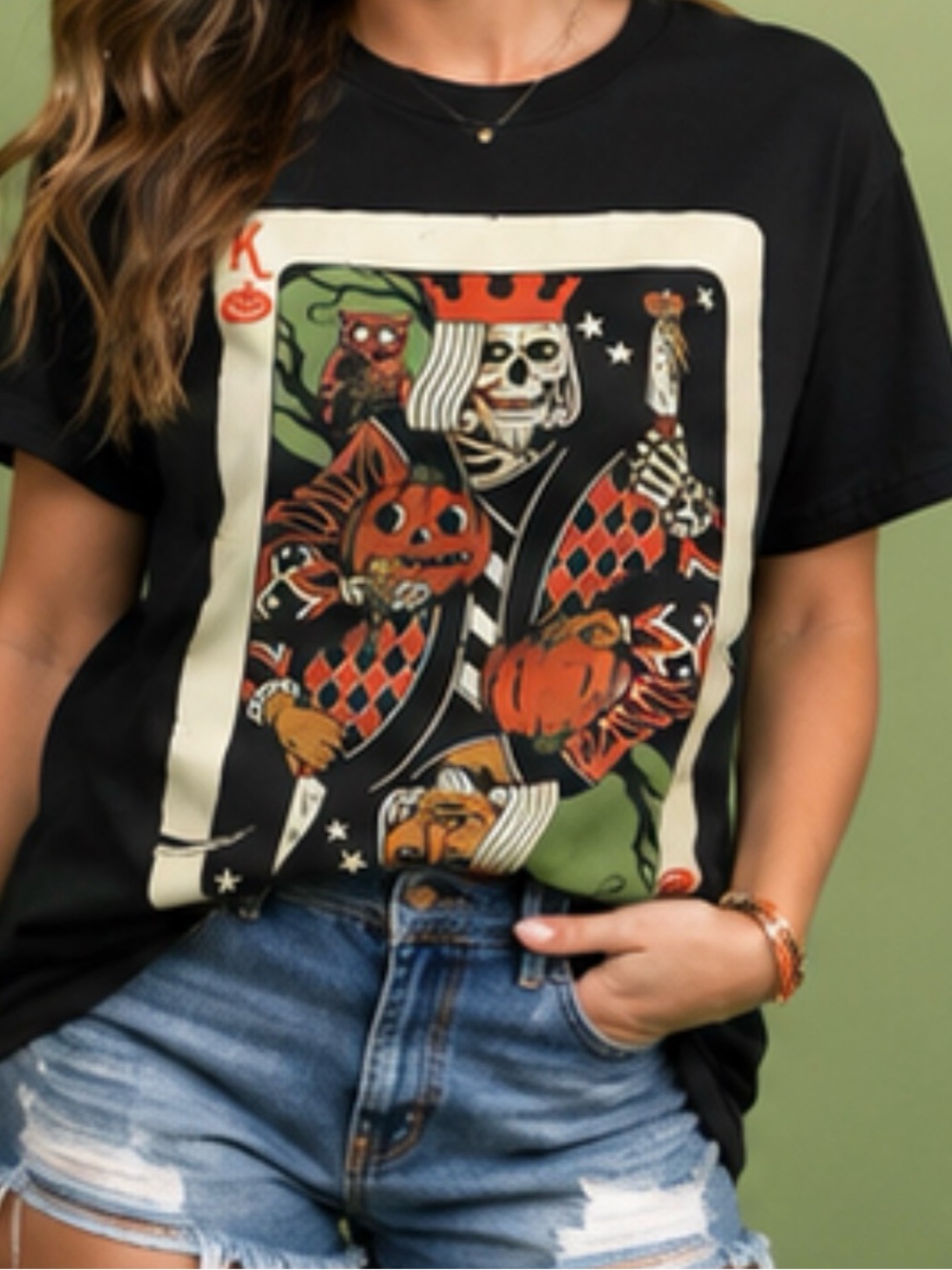 “KING Of Pumpkin” Black Halloween graphic t-shirt SIZE LARGE